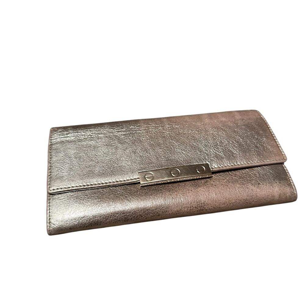 Cartier Love Metallic Gold Women's Leather Clutch Wallet